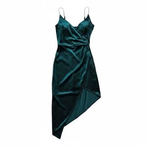 Honey and Rosie Emerald Green Velvet Glitter Sparkle Mini Dress Small